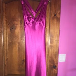 Magenta Satin ABS evening by Allen Schwartz Dress